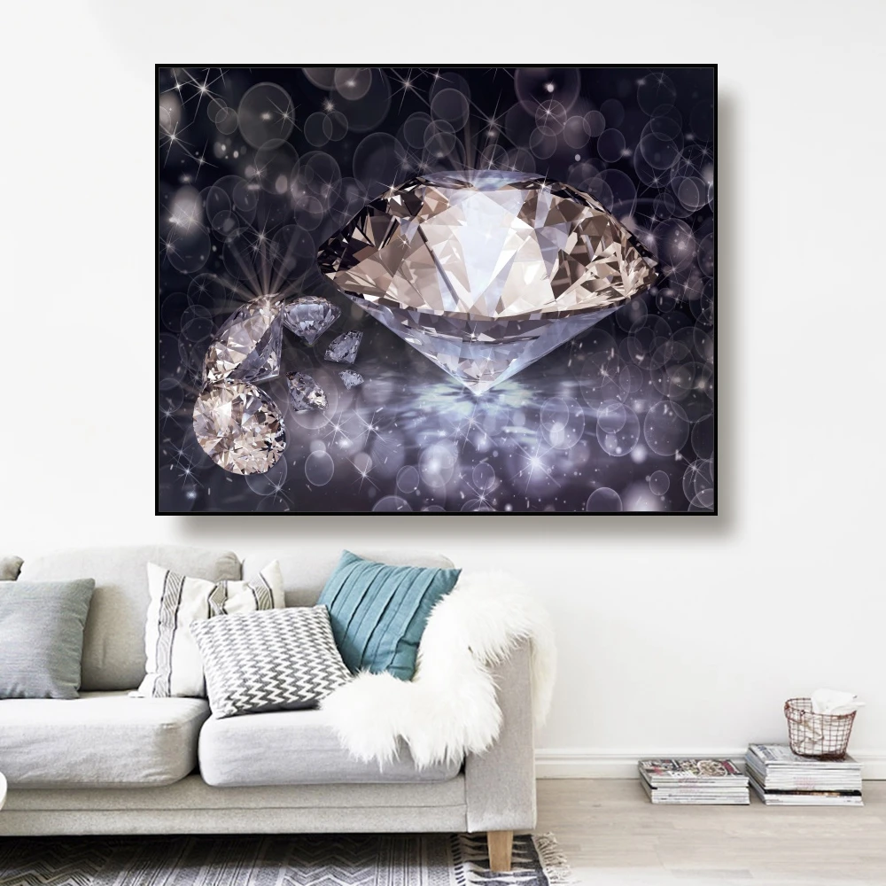 Cassisy Canvas Art Painting?Dazzling diamond?Art Poster Picture Wall Decor Modern Home Decoration For Living room Office