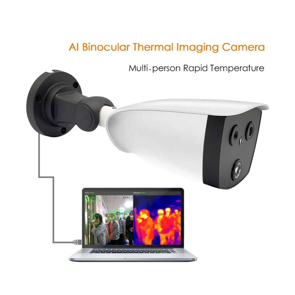 

The latest binocular fever detection human body temperature thermal imaging camera infrared temperature scanning camera