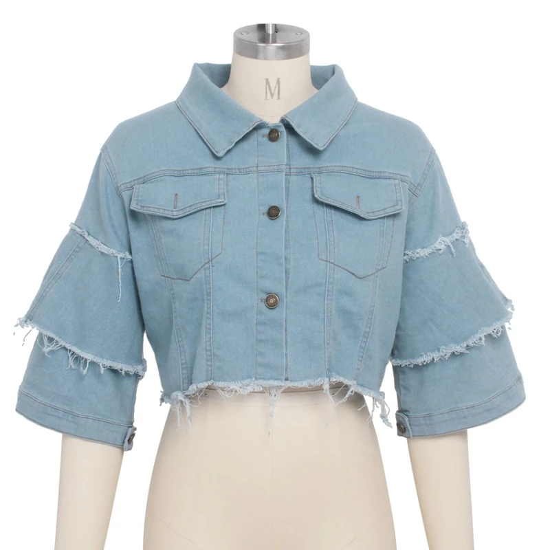 Very best Sexy fashion tassel Denim Jackets Women Hole Boyfriend Style Long Sleeve Vintage Jean jacket Denim