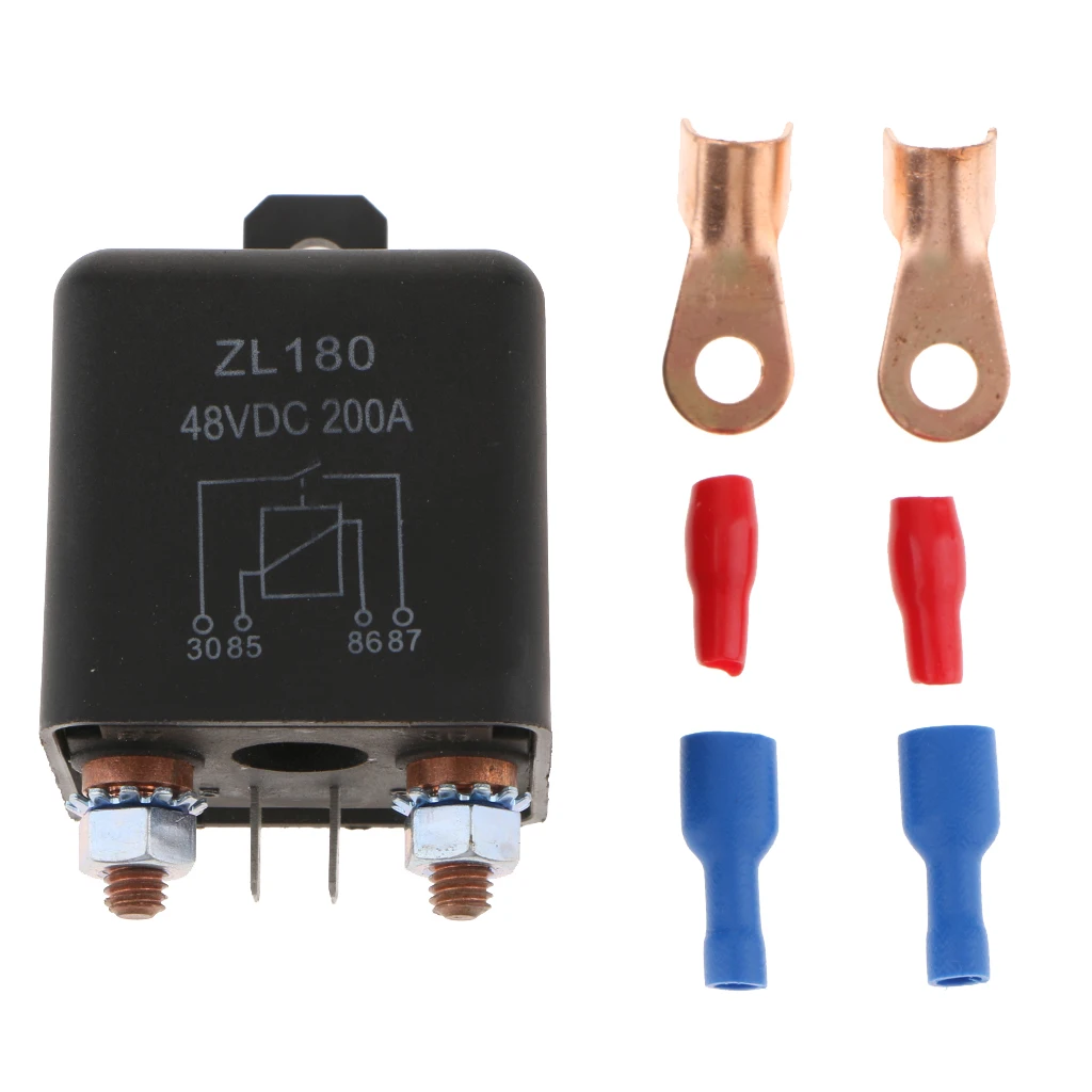 200A DC 48V High Current Auto Car Starter Relay 2 Pin SPST Start Contactor On/Off Switch
