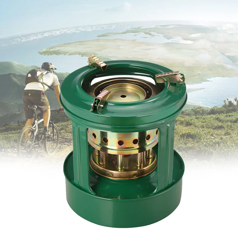 

Outdoor Use Stove Kerosene Windproof Removable Portable Heaters Practical Picnic 8 Wicks Camping Cooking Utensils Round Mini
