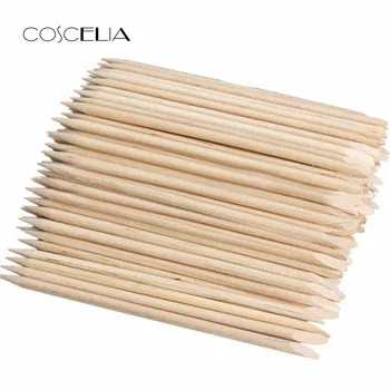 

100 Pcs Nail Art Design Orange Wood Sticks For Cuticle Pusher Remover Manicure Pedicure Professional Nail Art Tools