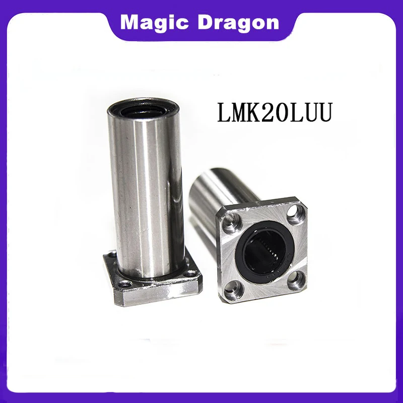 tipo Longo Flange Rolamento Linear Arbusto 3d Priter Xyz Peças Cnc Lmk20l para 20 mm Trilho de Guia Linear Alta Qualidade Lmk20luu 20 mm
