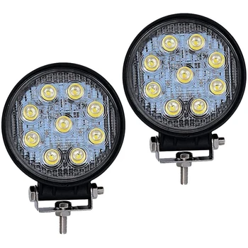 

LED Light Bar 2PCS 4Inch 27W Round LED Work Light Pod Lights Spot Light Off Road Driving Light Fog Light