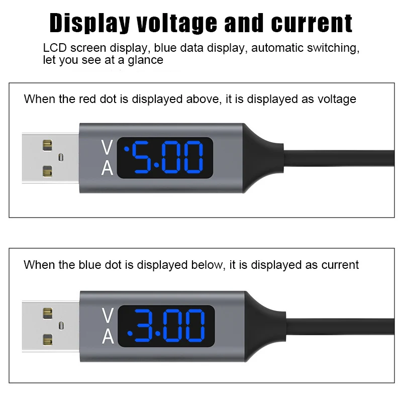 

Intelligent LED Display Data Line Smart Display Voltage Phone Charging Cable for Smartphone SP99