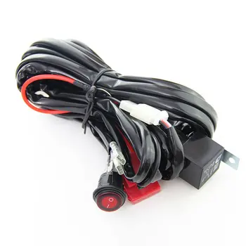 

LED Light Bar Wiring Harness Kit 14AWG Heavy Duty 12V On-off Switch Power Relay Blade Fuse for Off Road LED Work Light Bar