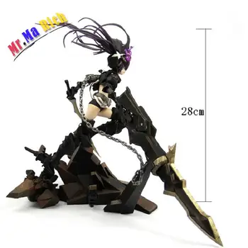 

28cm Japan Anime Action Figure Ibrs Insane Black Rock Shooter Pvc Model Sexy Girl Blade Cosplay Decoration Toys Brand New