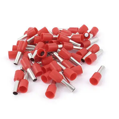 

50pcs AWG12 Wire Copper Crimp Connector Insulated Ferrule Pin Cord Terminal Red