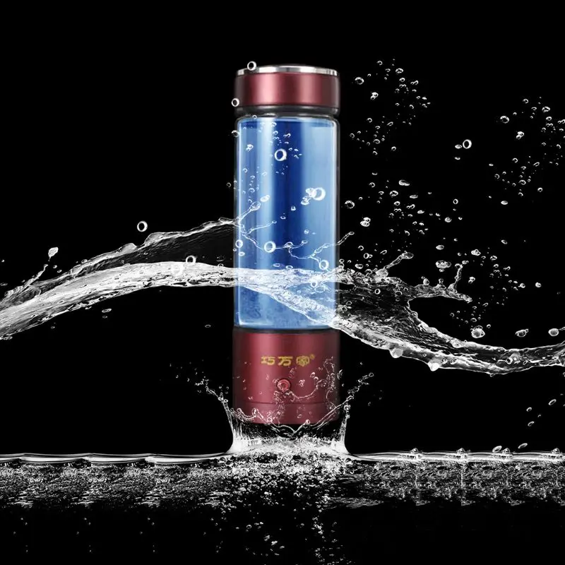 Double-layer Rich Hydrogen Water Generator Bottle SPE/ PEM Water Ionizer Bottles H2& O2 Seperate
