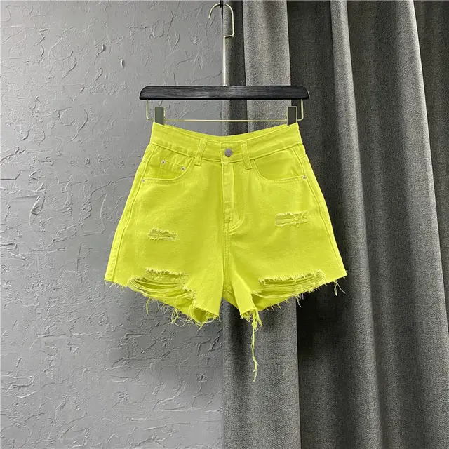 Summer Women Casual Hole Tassels Denim 