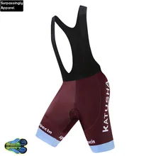 Summer UCI Team KATUSHA Pro Cycling Bib Shorts 12D Gel Pad Short Cycling Coolmax Quick Dry Mountain Culotes Ciclismo Men