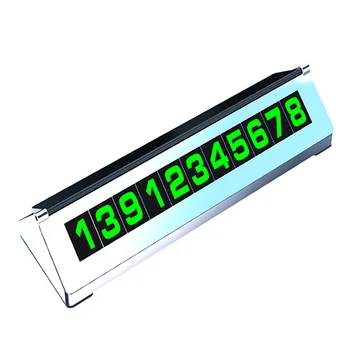 

Car Temporary Parking Card Phone Number Sticker Drawer Style Hideable Luminous Telephone Number Plate Auto Car Accessories