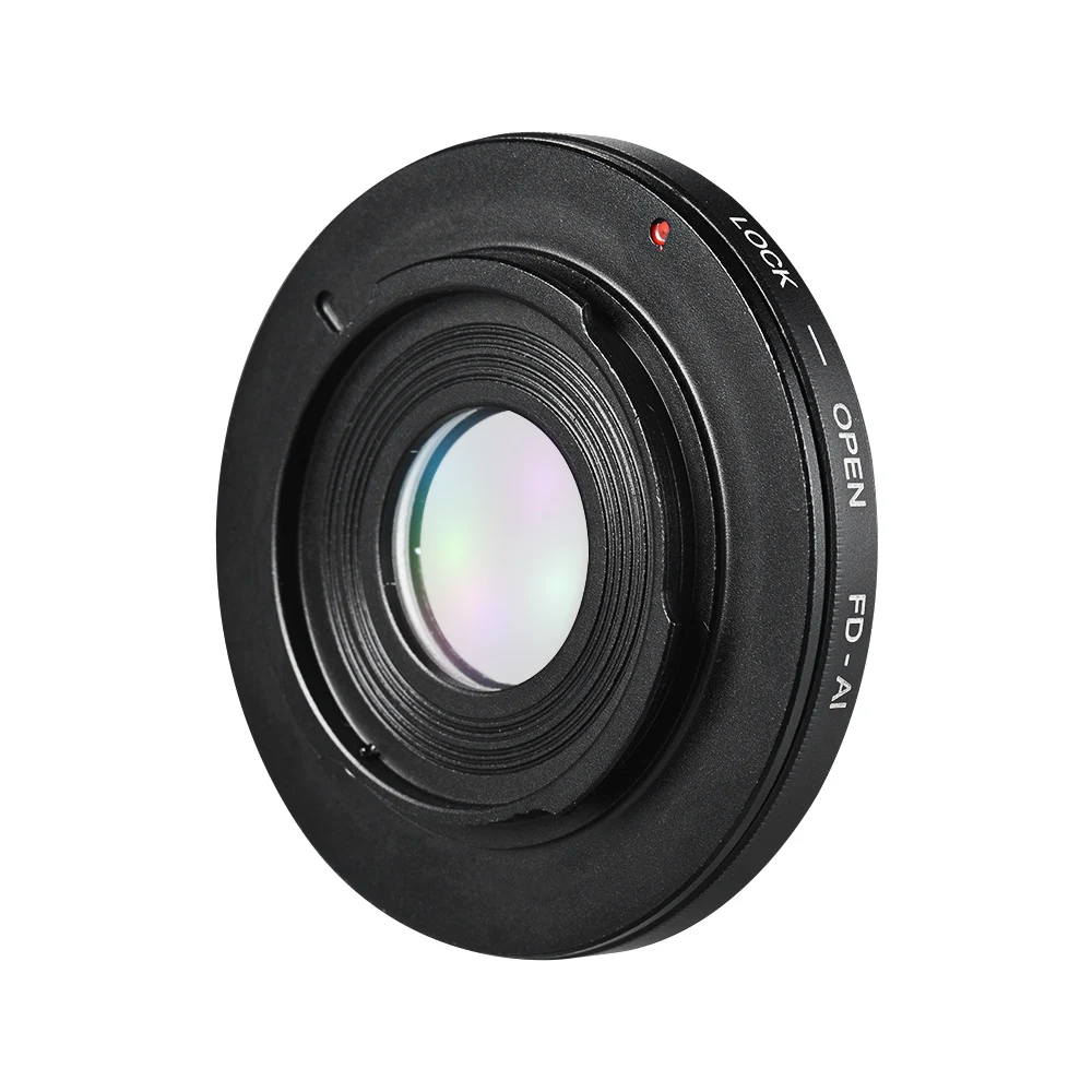 

FD-AI Lens Mount Adapter Camera Lens Adapter Ring with Optical Correction Lens Focus Infinity for Canon Nikon SLR Camera