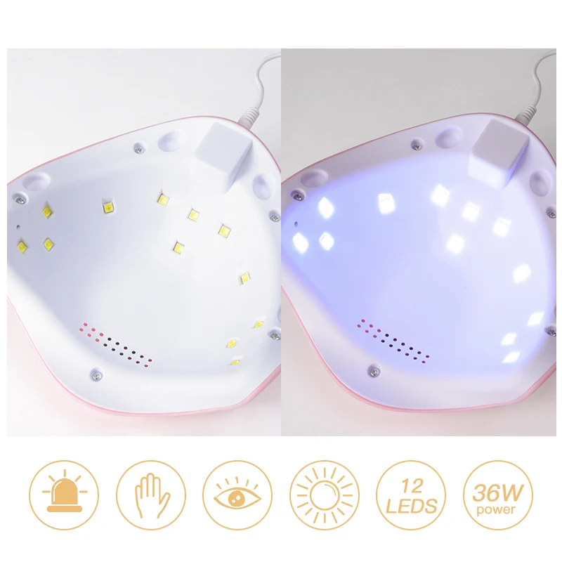 10Pcs Nude Gel Nail Polish Set With UV Lamp Nail Dryer Semi Permanent Hybrid Varnish Base Top Coat Soak Off UV LED Nail Art Kits 6