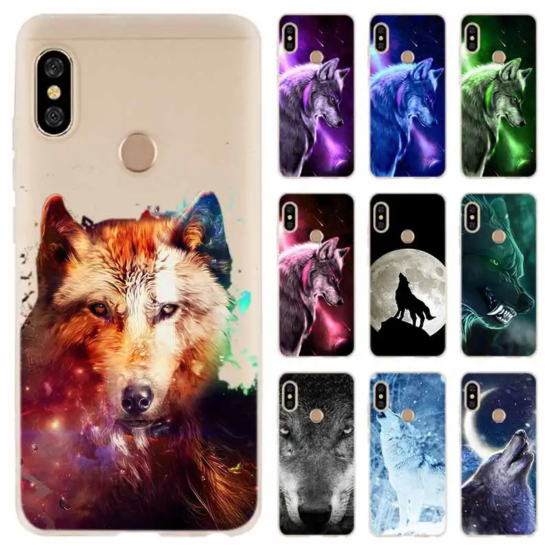 Soft Case For Xiaomi Redmi Note 10 9 8 7 6 5 Pro Max 10S 9S 9T 8T 4G 5G Cover Animal Wolf | Мобильные телефоны и