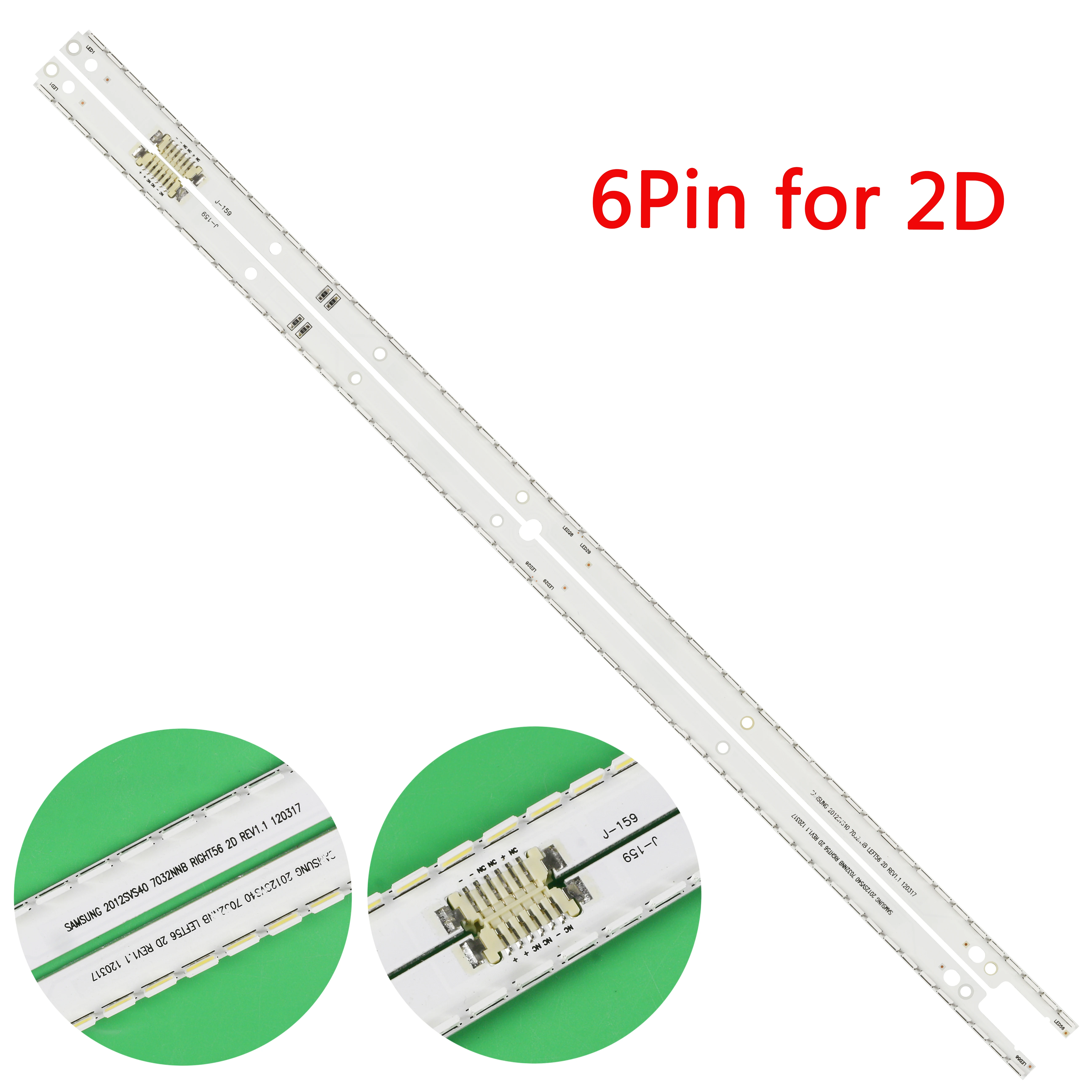 New LED Strip 40&quot UA40ES6100J UE40ES5500 For Samsung 2012SVS40 7032NNB RIGHT56 2D REV1.1 LEFT56 500mm 56LED | Компьютеры и офис