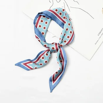 

Polka Dot Head Scarf for Women Fashion Choker Silky Scarf Elegant Office Lady Neck Scarf Bag Decoration NEW