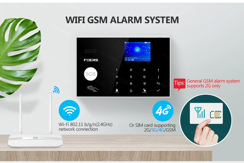 4G Tuya Alexa Wifi GSM alarm systems 3MP Outdoor Camera security Alarm Smart Home Burglar Alarm