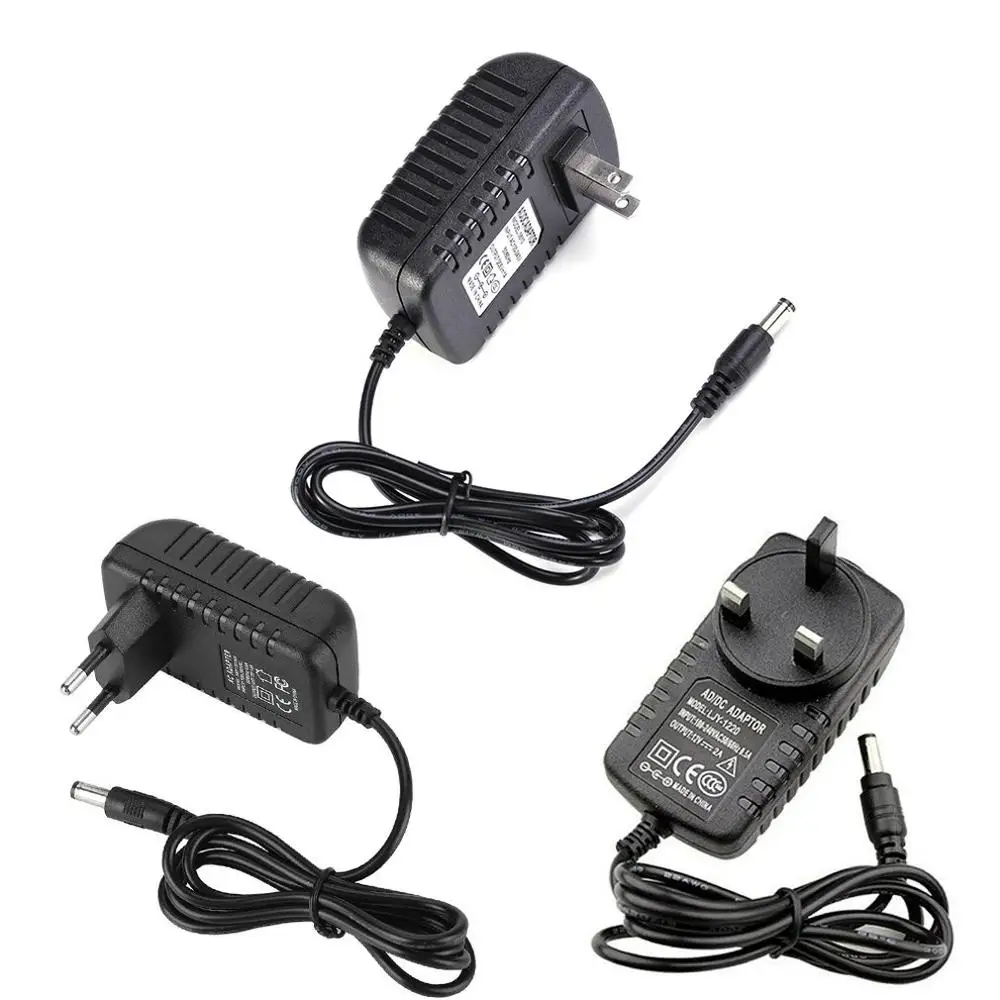 12V 2A импульсный адаптер питания, светодиодный светильник, адаптер питания для компьютера, адаптер питания для ЕС/США/Великобритании