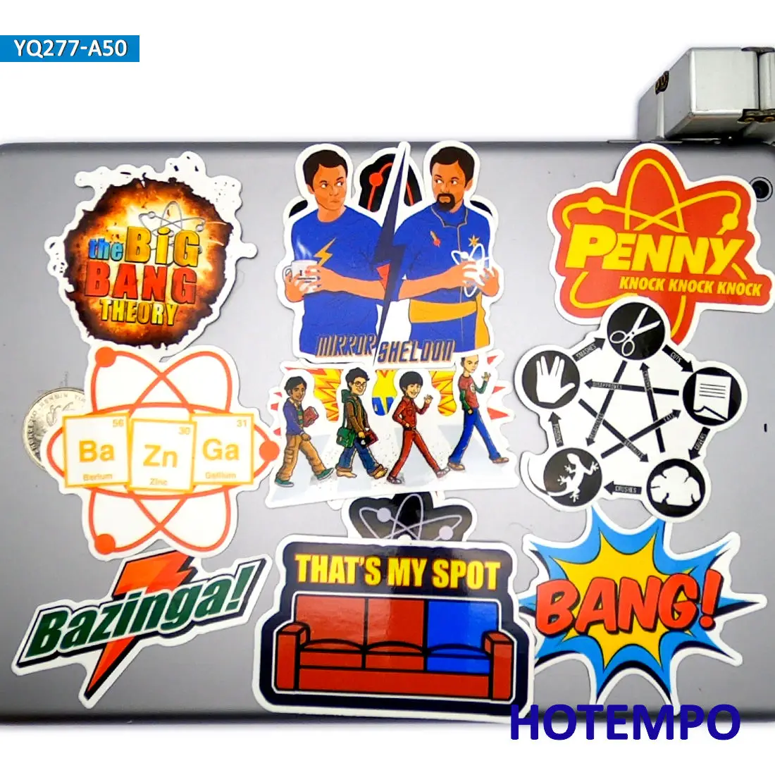 50pcs Big Bang Style US TV Series Funny Mix Laptop Phone Skateboard Stickers Pack for Kids Toys DIY Notebook Guitar Bike Sticker