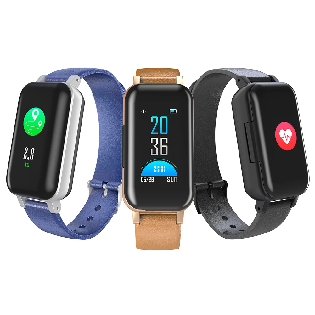  Men Women Smart Bracelet with Earphones Sports Heart Rate Sleeping Monitoring SP99 - 4000087962897