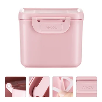 

1pc Plastic Adorble Portable Double Layer Hamper Baby Storage Container Powder Formula Dispenser Baby Accessory