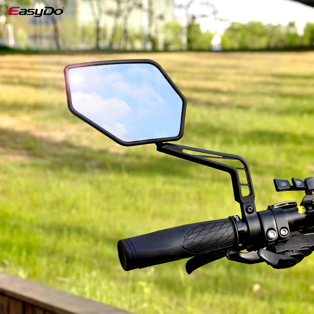 Guiador da Bicicleta Guiador de Segurança Easydo Grande Angular Espelho Retrovisor Ajustável Mtb Lateral Flexível Espelhos Retrovisores 2 Pçs