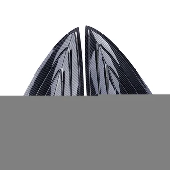 

2pcs Plastic Black Carbon Fiber Color Car Rear Window Louver Shutter Cover Trim Frame Fit For Tesla Model 3 2018 2019