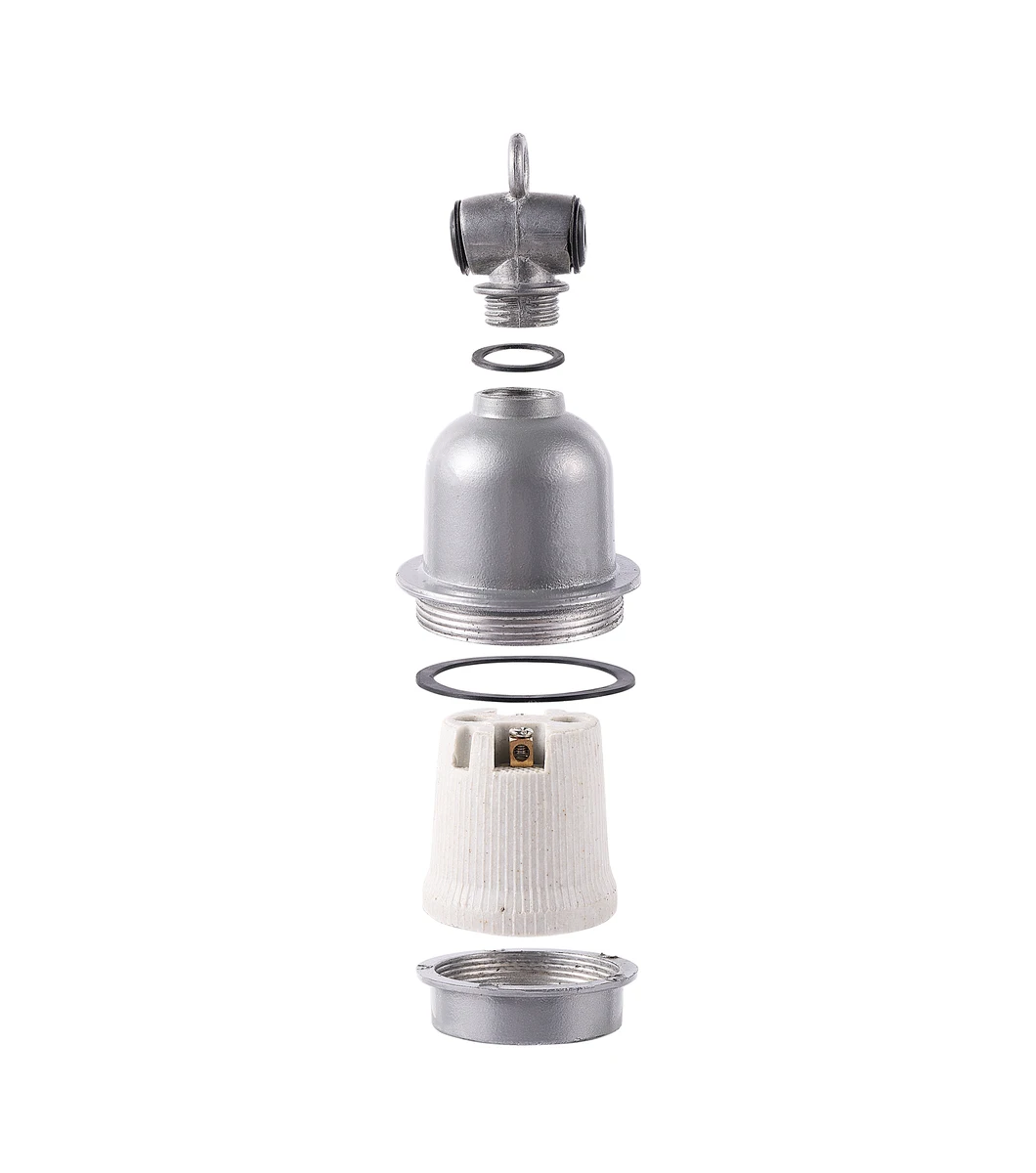E27 Crawling pet lizard tortoise heating lamp holder & power cord switch Piglet Chicken Brooder Heating Spiral Light Socket 1 Pc — view 4