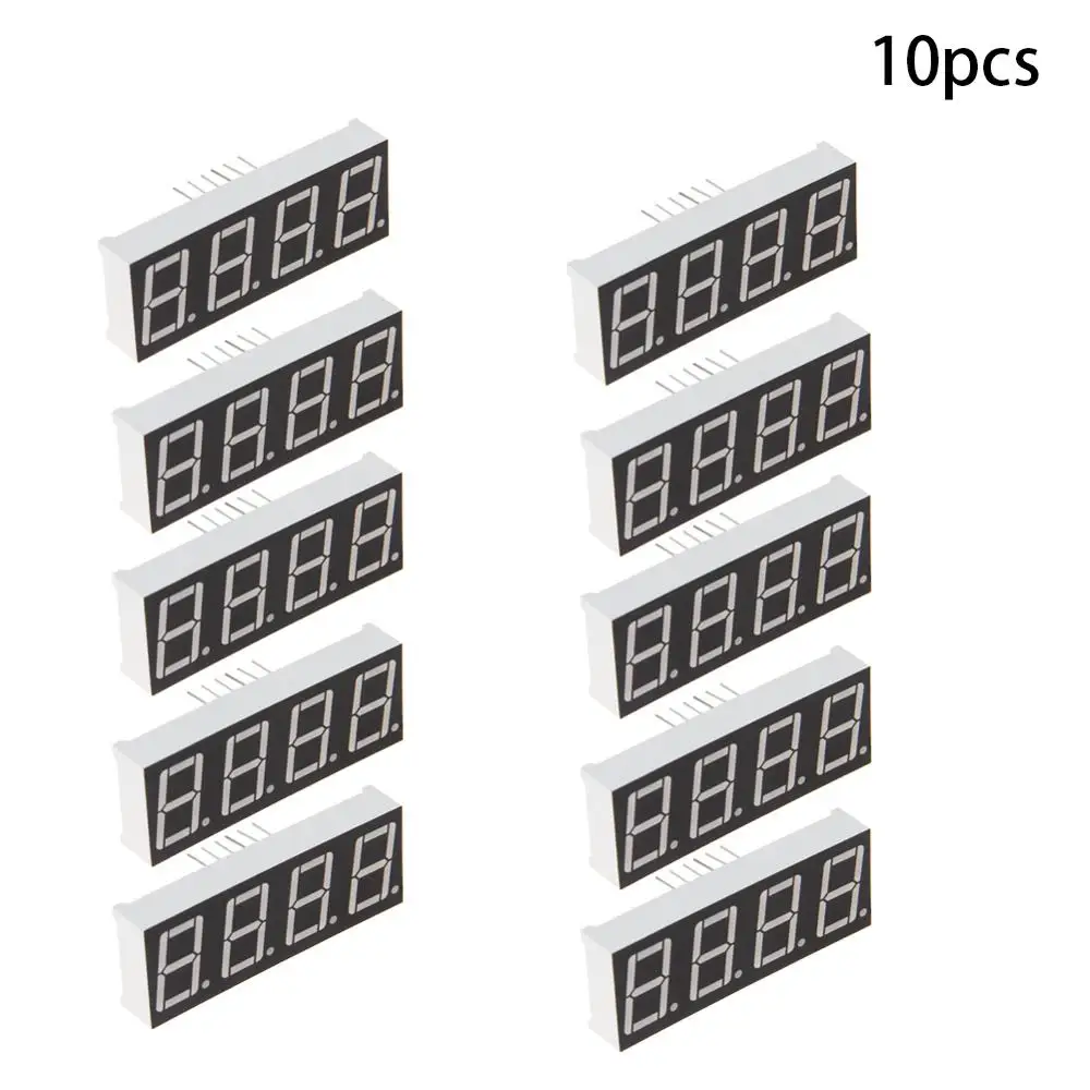 10PCS 7 segmentos 4 dígitos cátodo común de 0.36 Pulgadas Rojo LED 0.36/" Pantalla Digital