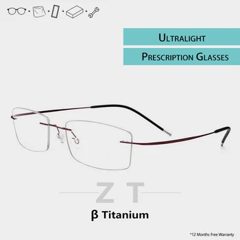 

Ultralight rimless titanium glasses frame men retro handmade clear eyeglass designer brand women myopia tag eyewear
