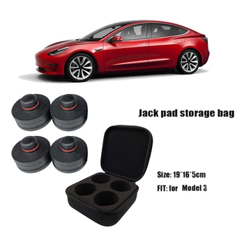 

Rubber Jack Lift Point Pad Adapter Jack Pad Tool Chassis Jack for Tesla Model 3, 4 Pack with Handbag
