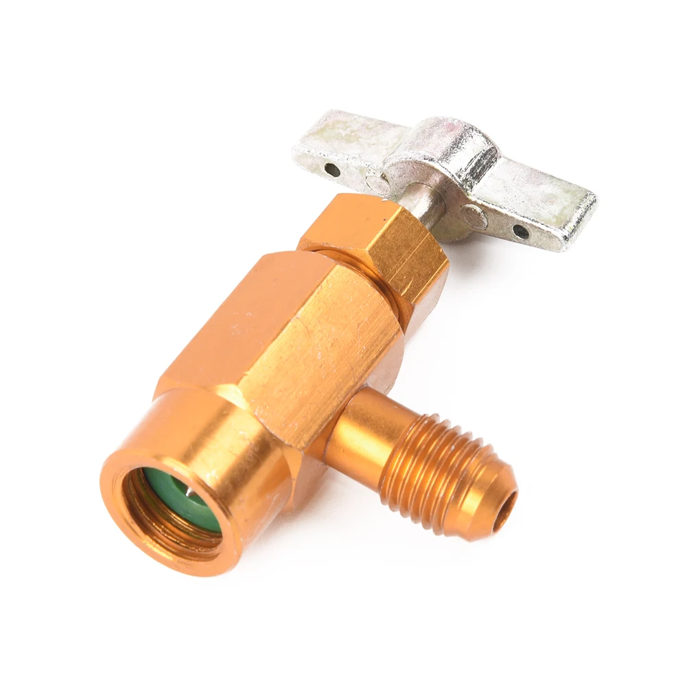 

1/4 SAE A/C Thread Adapter Refrigerant Can Bottle Tap Opener Valve Tool R134a