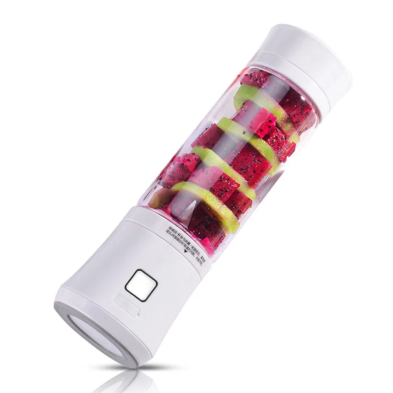 

480ml USB Interface Mini Electric Juicer Bottle Portable Multifunction Juice Small Bottle Cup Glass(white)