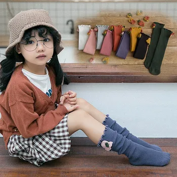 

Kids Girls Leg Warmer Socks Solid Football Socks Knee High Toddler Sock For Girls Children Clothing Accessories