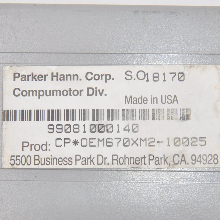 Parker hann. corp computador div cp * OEM670XM2-10025