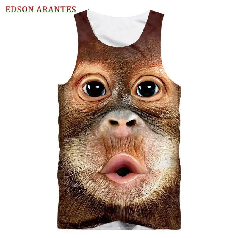Lucu Pria Wanita Tak Berlengan Rompi 3d Cetak Ciuman Monyet Jelek Tank Top Spoof Musim Panas Streetwear Tank Top Pria Kustom Atasan Tank Tops Aliexpress