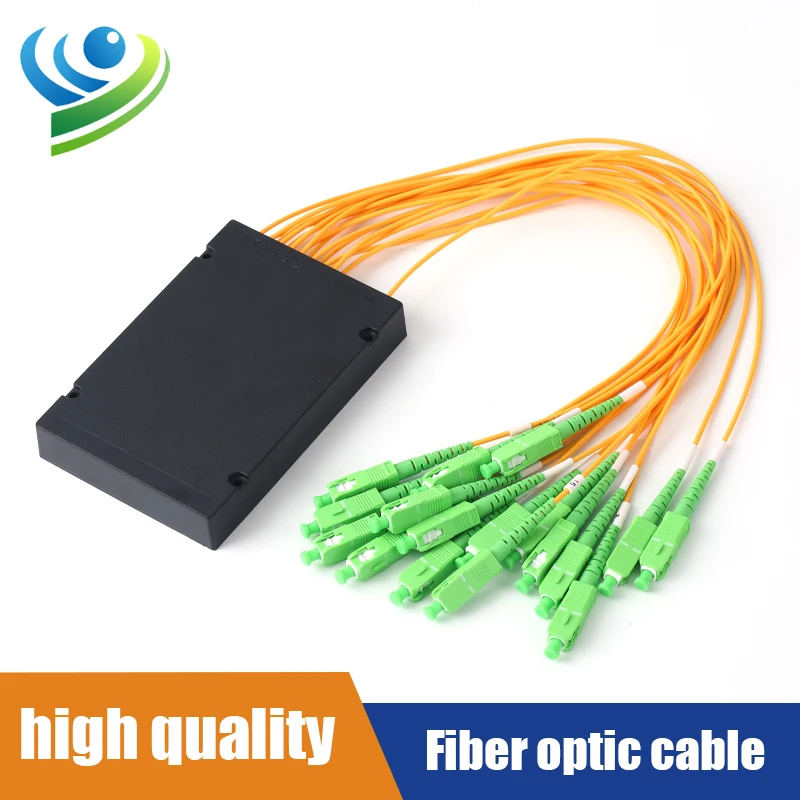 PLC Splitter 1x16 ABS Box Type SC/APC Waterproof 1260-1650nm Fiber Optic Splitter