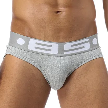 

Fashion Men's Cotton U Convex Soft Breathable Stretch Solid Color Low Waist Buttocks Briefs New