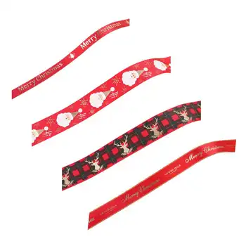 

Christmas Ribbon Wired Ribbons Decoration Craft Tree Wrapping Handmade Sewing Festival Party Decoration