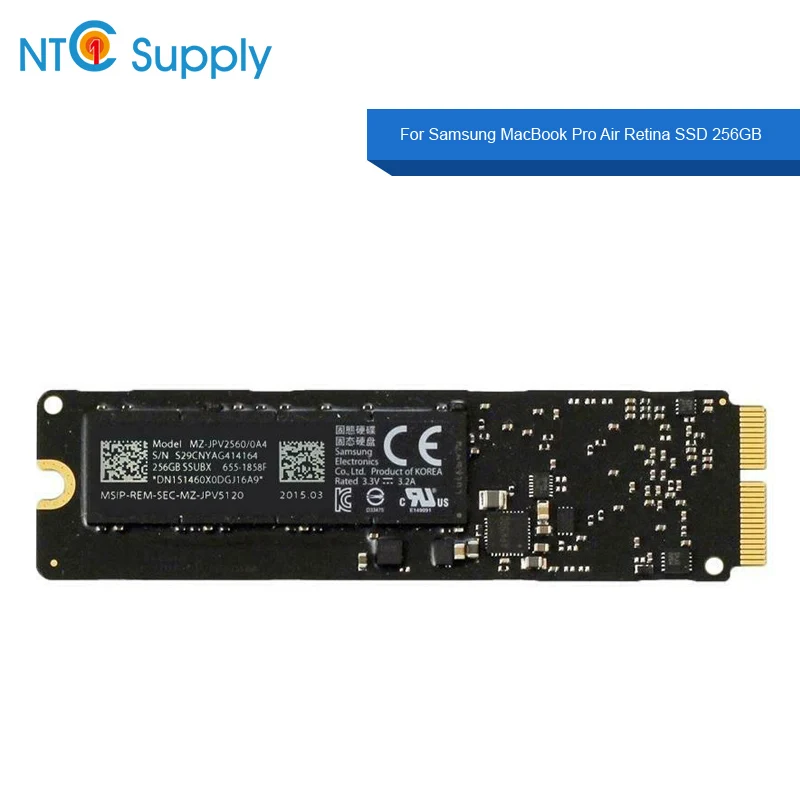 NTC поставка SSD 256 ГБ для samsung MacBook Pro Air retina 555-1858f 2013- год подлинный используется Протестировано работает хорошо