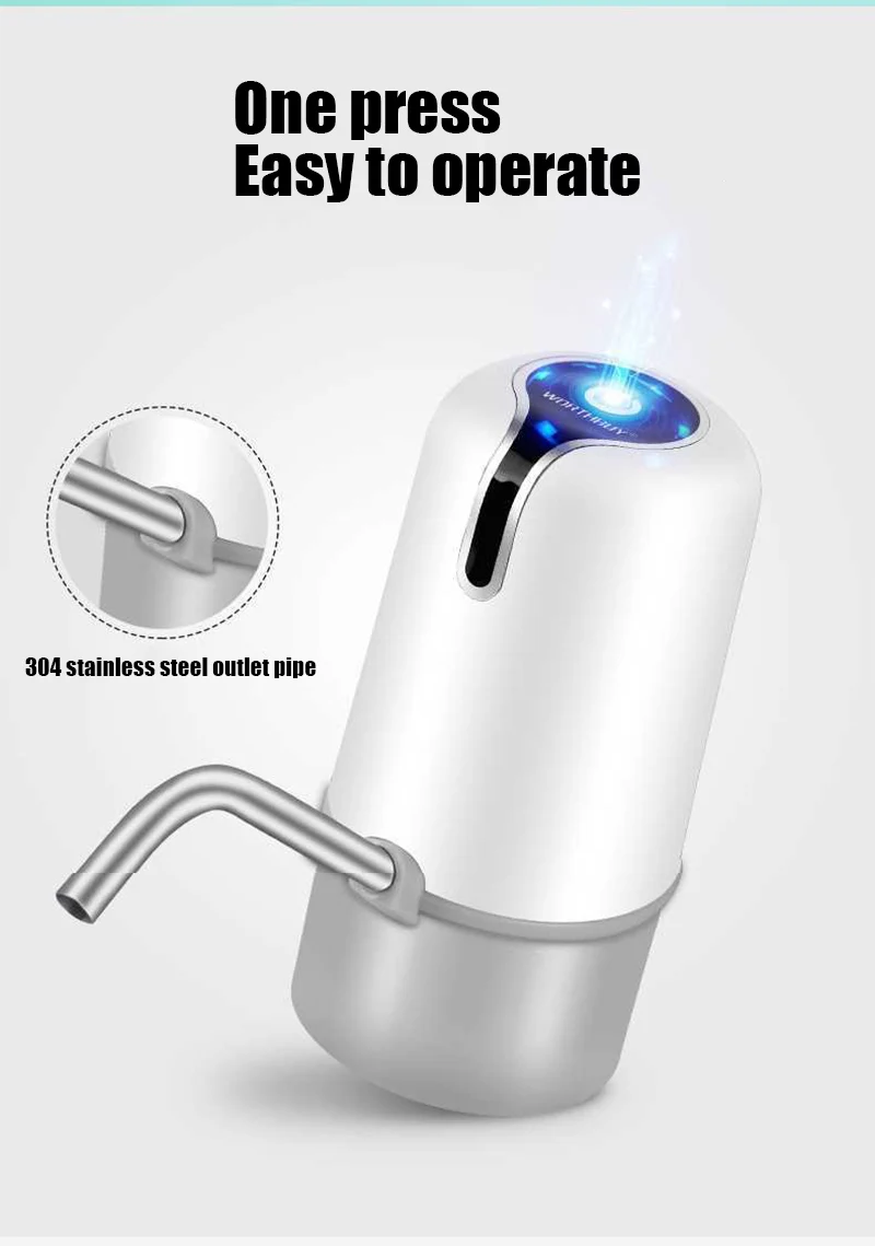 Домашний насос-бутылка для воды, usb зарядка, автоматический насос для питьевой воды, портативный Электрический диспенсер для воды, переключатель бутылки для воды для USB