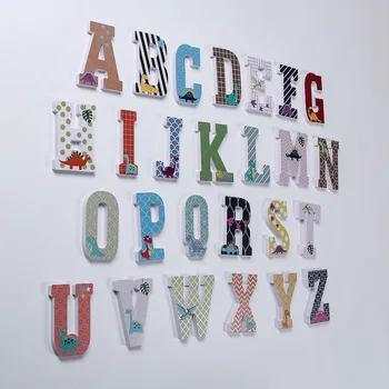 

FUNLIFE Cartoon 3D Children's Dinosaur Wall Sticker DIY 26 Capital Letters Children's Room Kindergarten Home Decoration Stickers