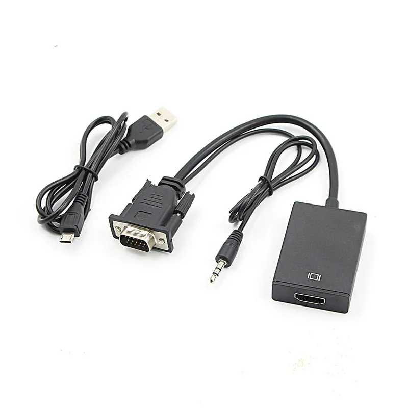 Кабель VGA HDMI для преобразователя 1080P HD аудио AV преобразователь ТВ Видео кабель