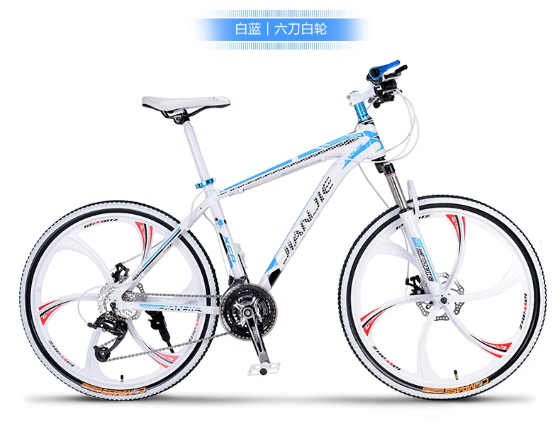 Cheap New Brand Carbon Steel Frame Mountain Bike 27/30 Speed Dual Disc Brake 26 inch Blade Wheel Bicycle Outdoor Sports Bicicleta 24