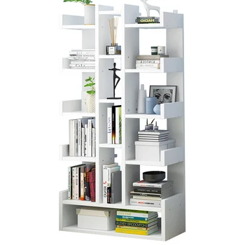 

Bookshelf shelf floor living room Nordic province space simple storage rack economy bookcase simple modern shelf