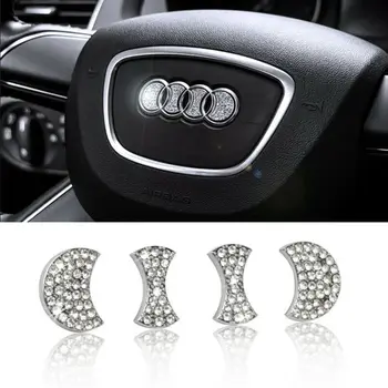 

Car Steering Wheel Crystal Diamond Decorative Stickers Decal for Audi A3 Q5 SQ5