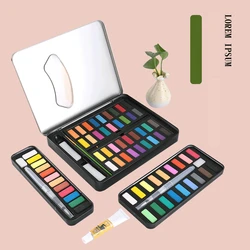 2021 New Watercolor Paint Solid Set Cross-border 12/18/24/36 Color Watercolor Paint with Fountain Pen Painting Supplies