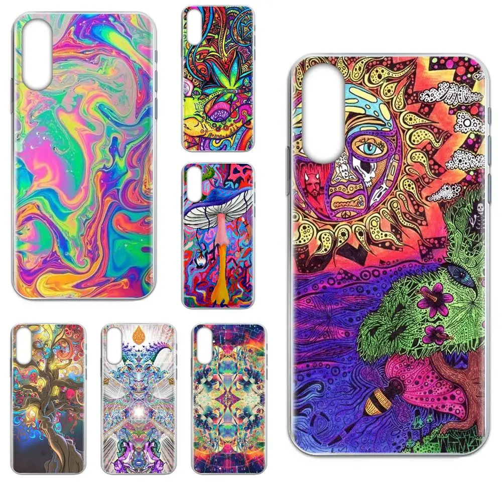 Мягкий чехол для Samsung Galaxy S20 S10 Plus 5G Ultra S10e A51 A71 A40 A10 S7 S8 абстрактный яркий Lsd Триппи