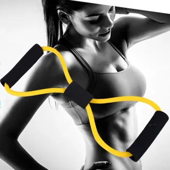 

8 Word Type Resistance Band Chest Fitness Yoga Pull Rope Tube Rubber Muscle Training Stretch Crossfit Equipment Elastic Band JKX
